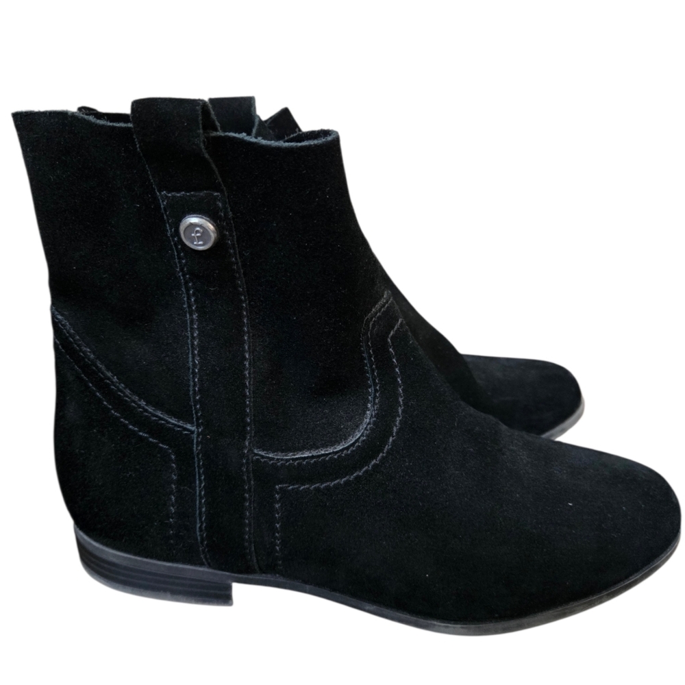 FRYE & CO Sarah Shortie Black Suede Ankle Boots Size 8.5